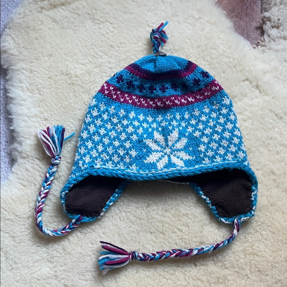 Authentic Handmade Norwegian Wool hat with ear flaps